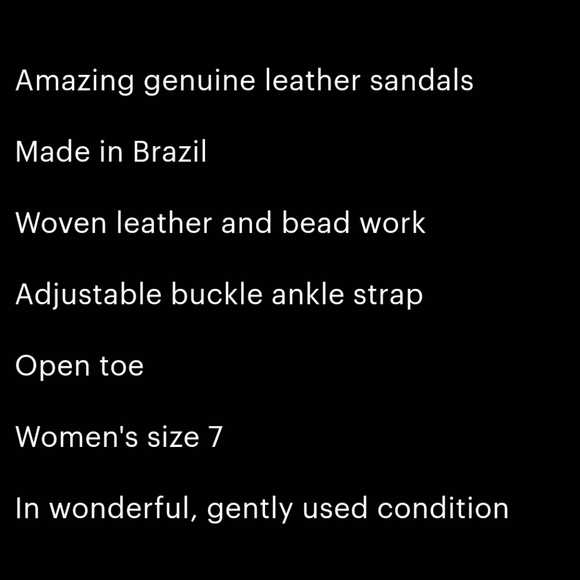 VINTAGE LEATHER WOVEN SANDALS BROWN HIPPIE PREPPY FESTIVAL 90S HIPSTER BEADED - Picture 9 of 10